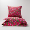Pościel dla dziecka bawełniana 120x180 + poszewka na poduszkę 70x80 | 119red | czerwona | róże góralskie
